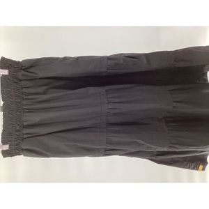 Quince Women's 100% Organic Cotton Tiered Maxi Skirt  Black M